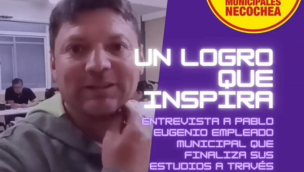 Un logro que inspira: trabajador municipal finaliza sus estudios secundarios a través del Plan Fines en la sede sindical