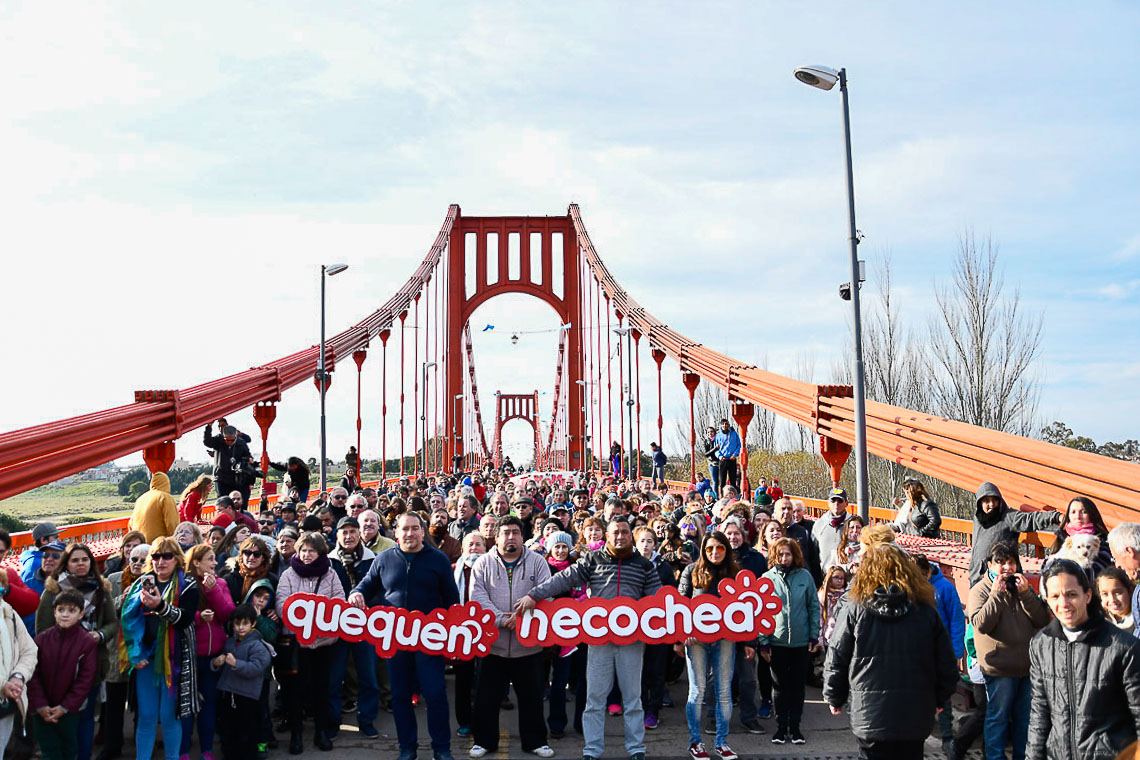 Monumento Nacional: Necochea y Quequén festejaron los 90 años del Puente Colgante