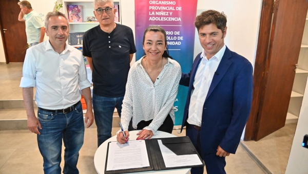 Kicillof, el Ministro Larroque y Andrea Caceres inauguraron una Casa de Abrigo para niños en situación de vulnerabilidad social