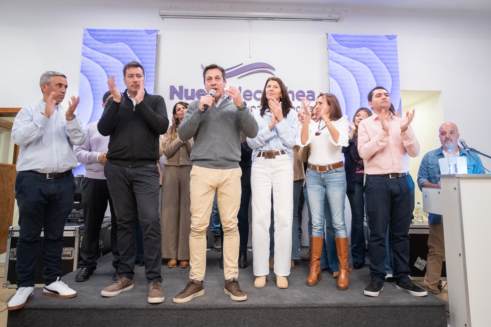 Con un mensaje esperanzador, Arturo Rojas lanzó la lista de Nueva Necochea encabezada por Matías Sierra: “Tenemos las cuentas ordenadas y seguimos haciendo obras”