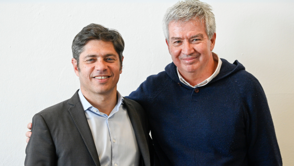 El "Chelo" Rivero con el gobernador Axel Kicillof