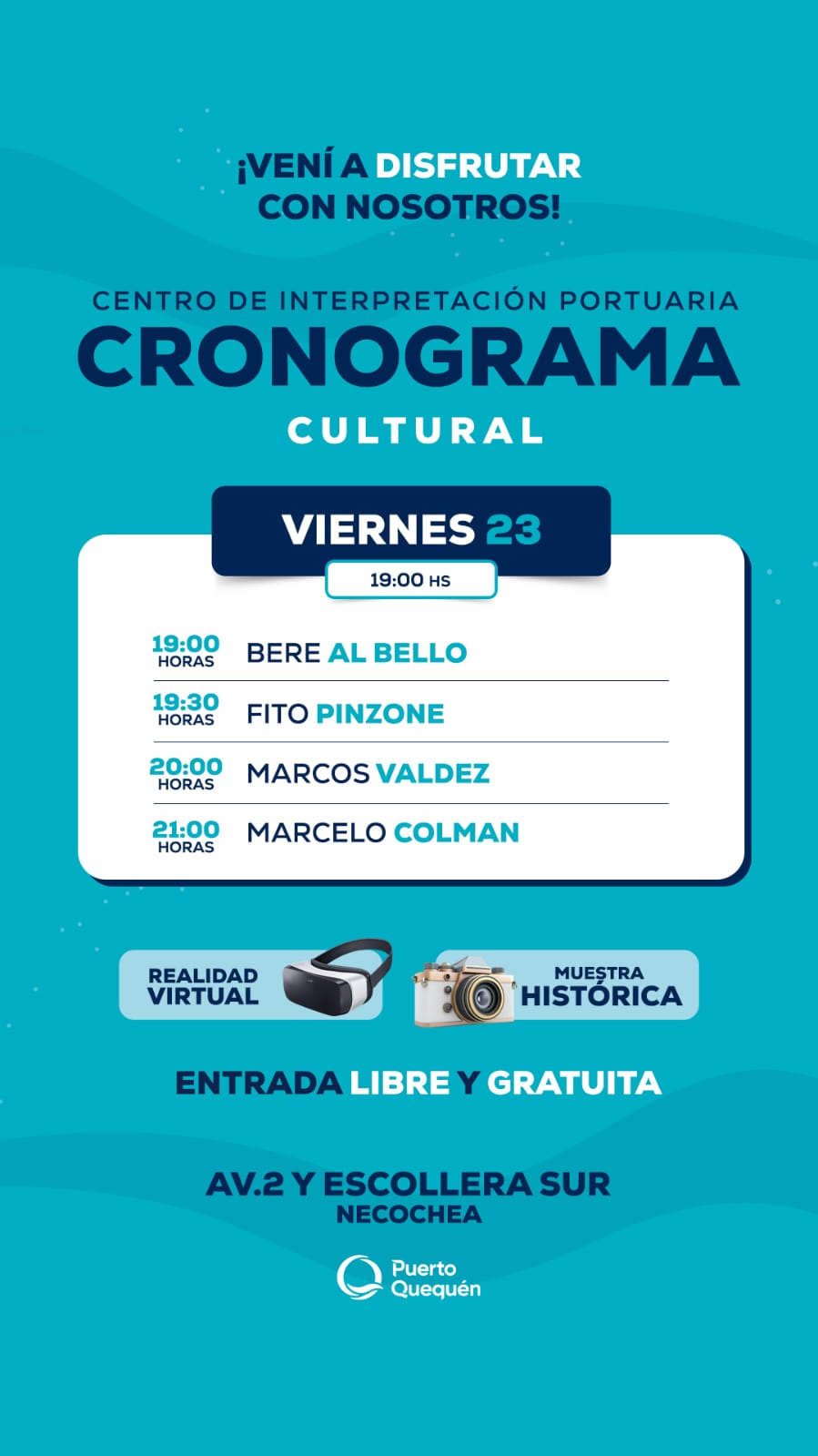 El Centro de Interpretación Portuaria (CIP) invita a la comunidad a disfrutar este fin de semana de un cronograma cultural en familia o con amigos