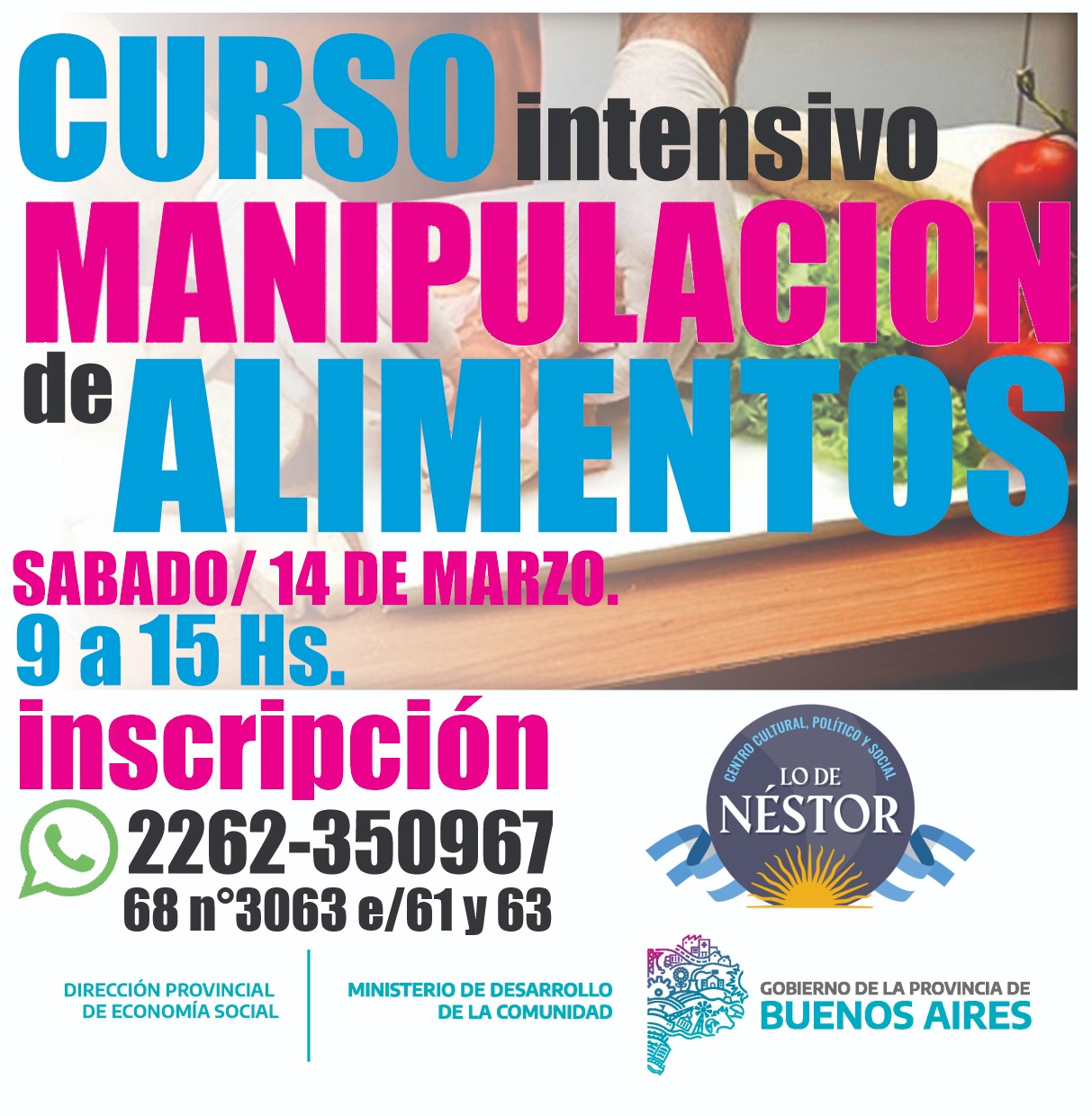 CURSO intensivo MANIPULACION de  ALIMENTOS
