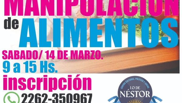 CURSO intensivo MANIPULACION de  ALIMENTOS