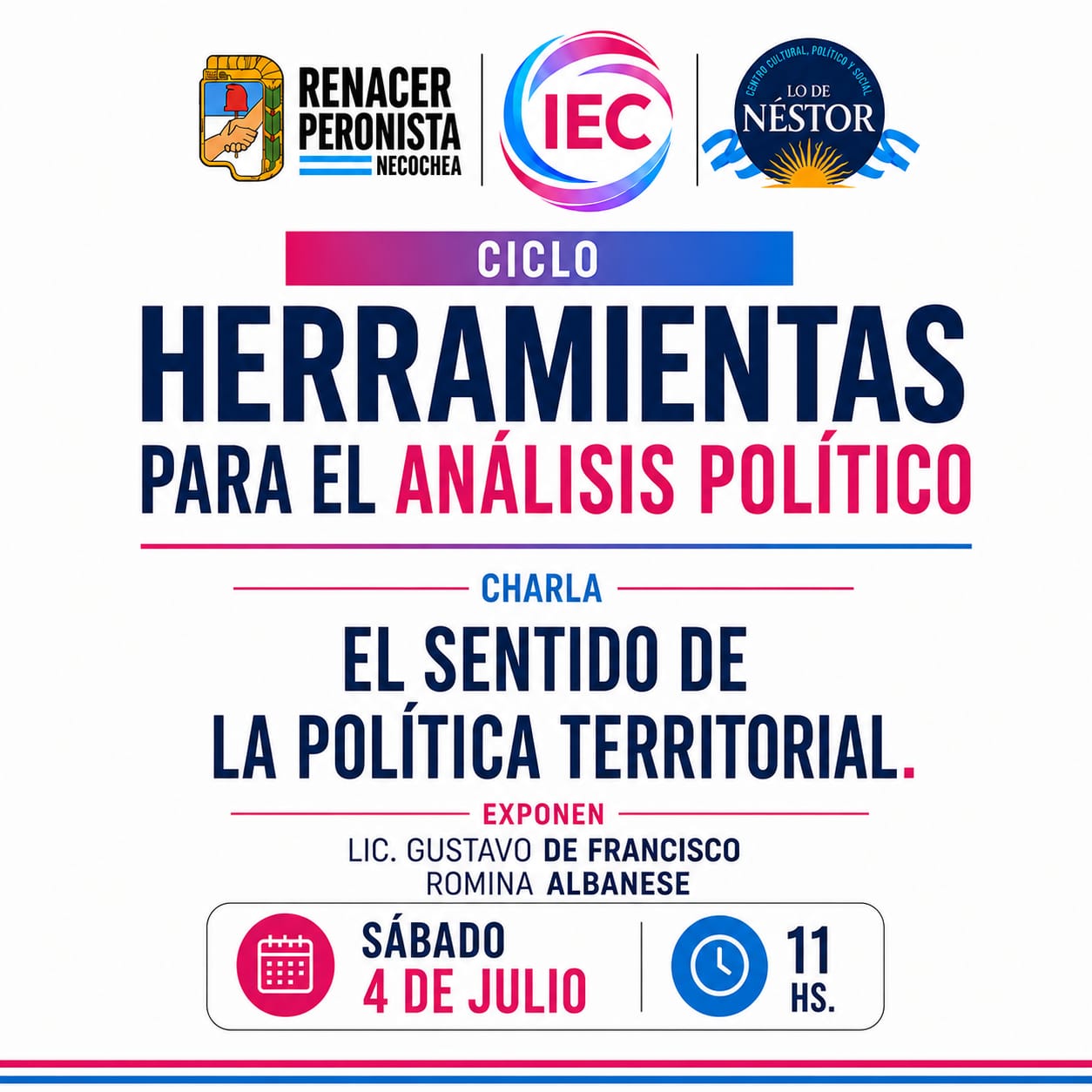  Nueva charla del ciclo "Herramientas para el Análisis Político" abordará el sentido de la política territorial